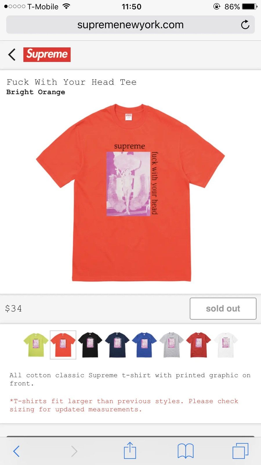 Supreme Fuck With Your Head Tee | Grailed