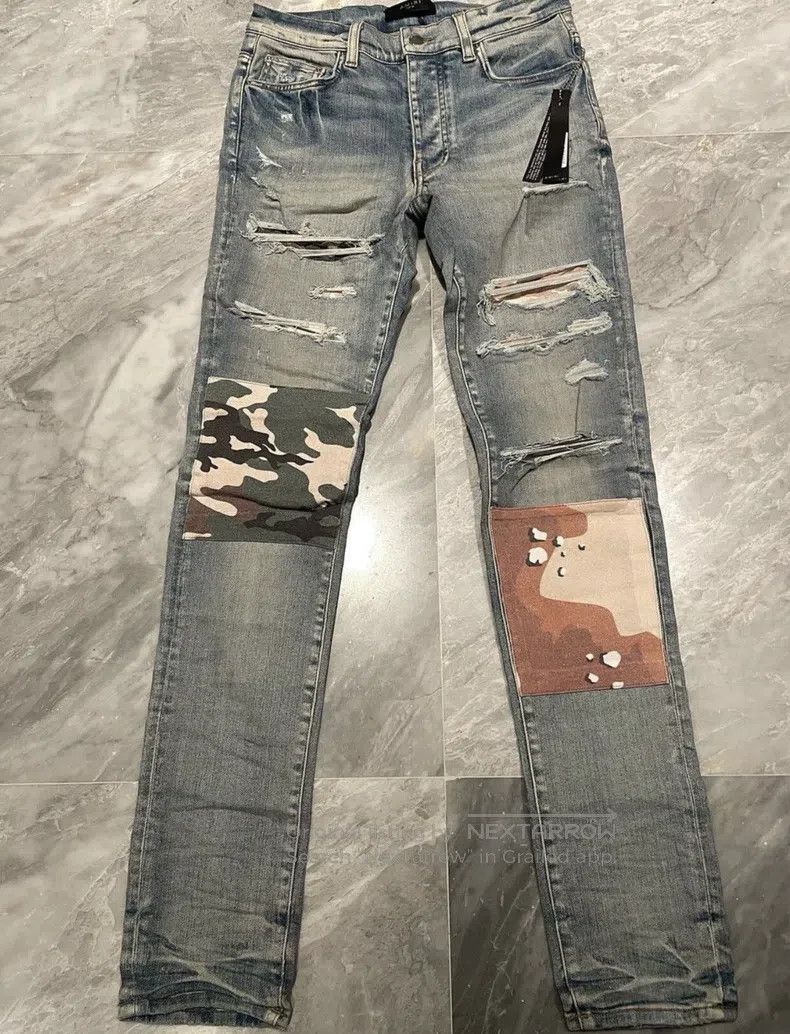 Amiri Amiri Size 30 Classic multi-element blue jeans Size US 30 / EU 46 - 1 Thumbnail