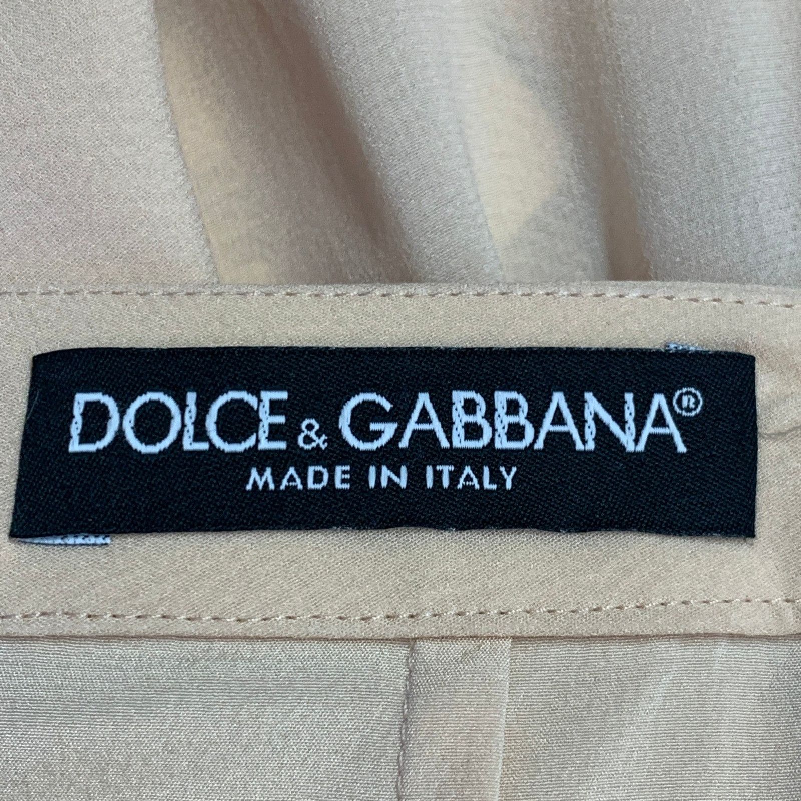 Dolce & Gabbana SS23 1997-98 Re-issue 6 Beige Silk Blend Pencil Long Skirt Size 28" / US 6 / IT 42 - 5 Thumbnail