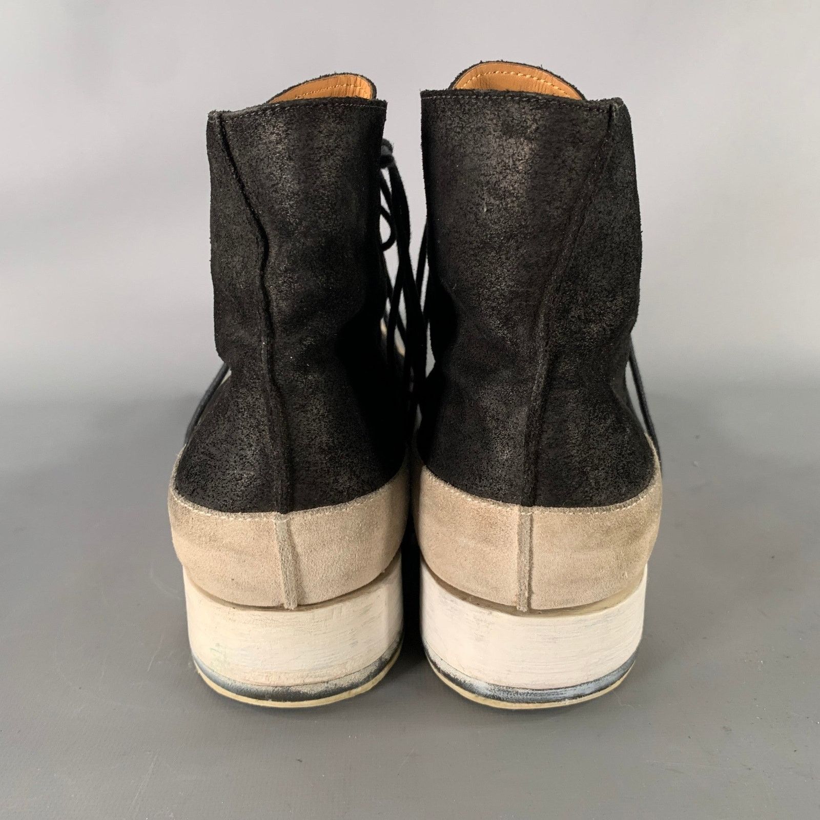 Other A MCDONALD 11 Black Grey Color Block Suede Lace Up Boots Size US 11 / EU 44 - 3 Thumbnail