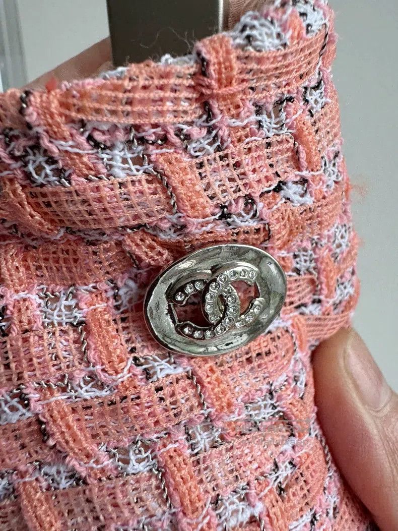 Chanel Chanel 24p pink mixed colour braided skirt Size 24" / US 00 / IT 34 - 5 Thumbnail