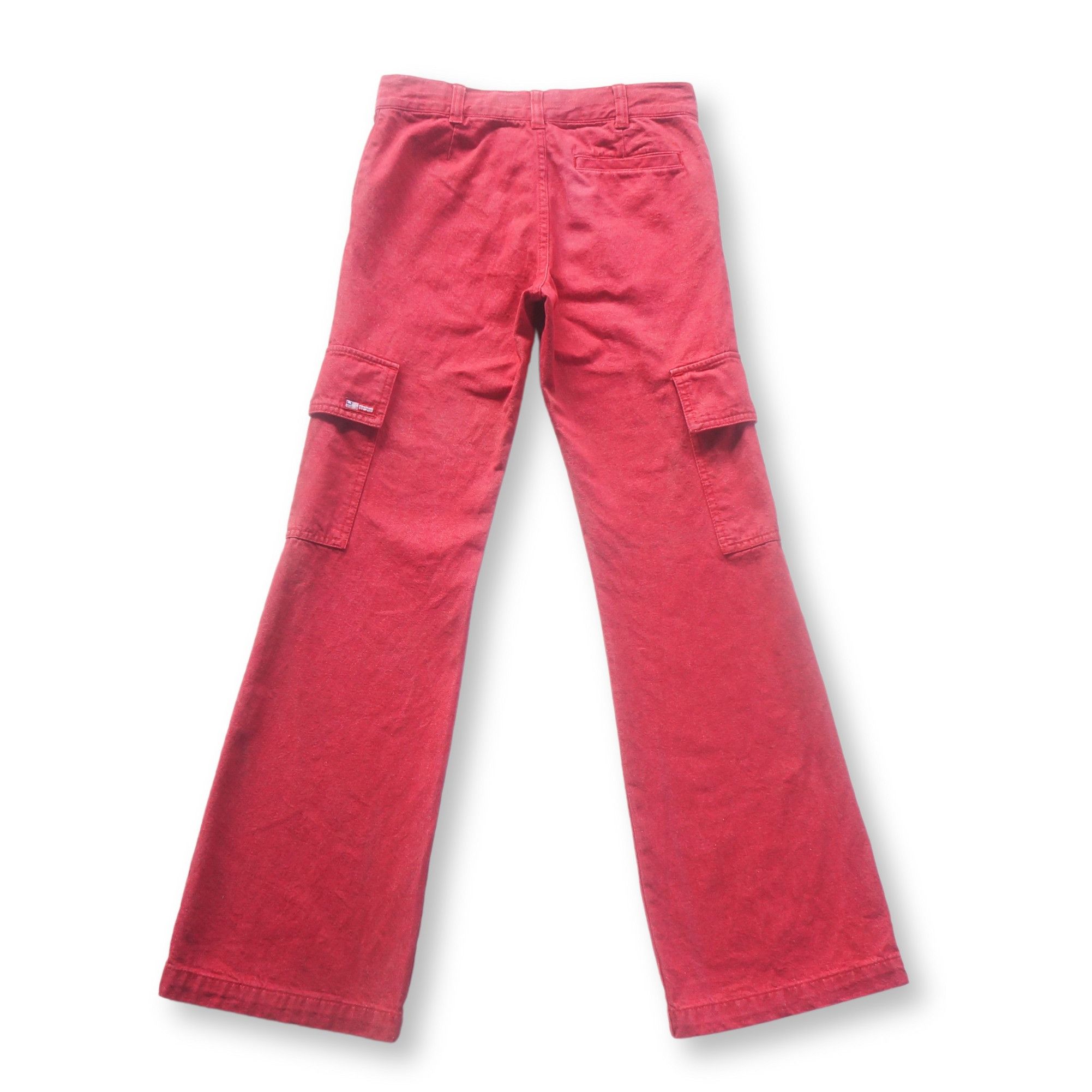 Polo Ralph Lauren Polo Jeans Ralph Lauren Red Flare Cargo Pants Size 26" / US 2 / IT 38 - 2 Thumbnail
