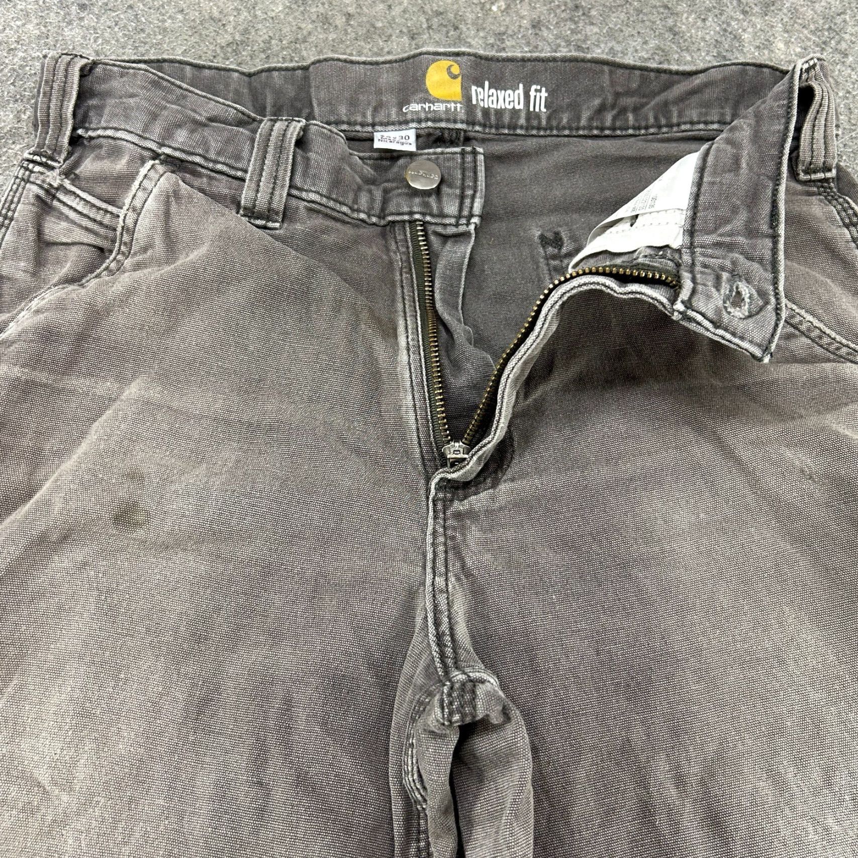 Carhartt Carhartt Pants Men 30x30 Grey Carpenter Relaxed Fit Workwear Cotton Rugged Flex Size US 30 / EU 46 - 2 Thumbnail