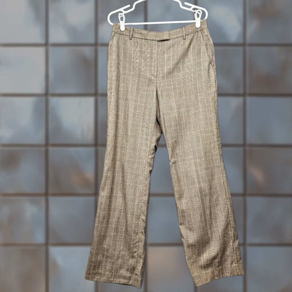 Brooks Brothers Brooks Brothers Wool Pants Womens 12 Grey Glen Plaid Business Office Career Chino Regular Womens Size 34" / US 12 / IT 48 - 1 Thumbnail