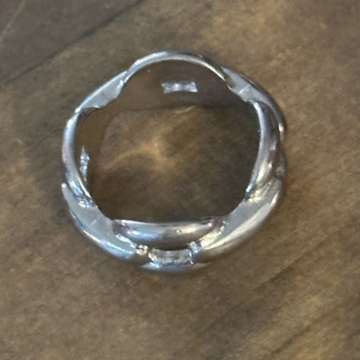 Other Silver tone chunky link ring Size ONE SIZE - 5 Thumbnail