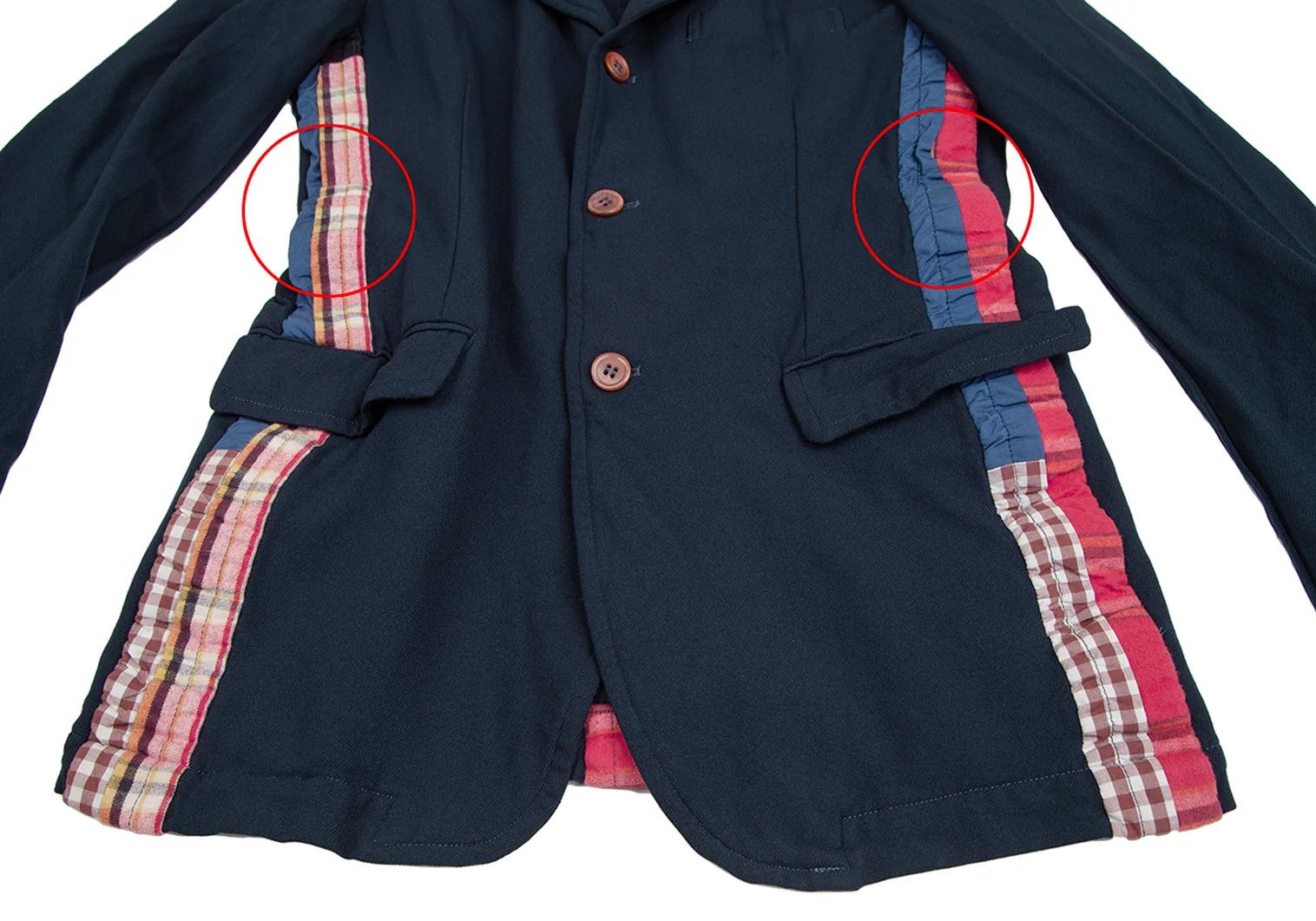 Comme des Garcons Homme Plus Seamline Design Polyester Jacket in Navy Blue, Size S Size US S / EU 44-46 / 1 - 6 Thumbnail