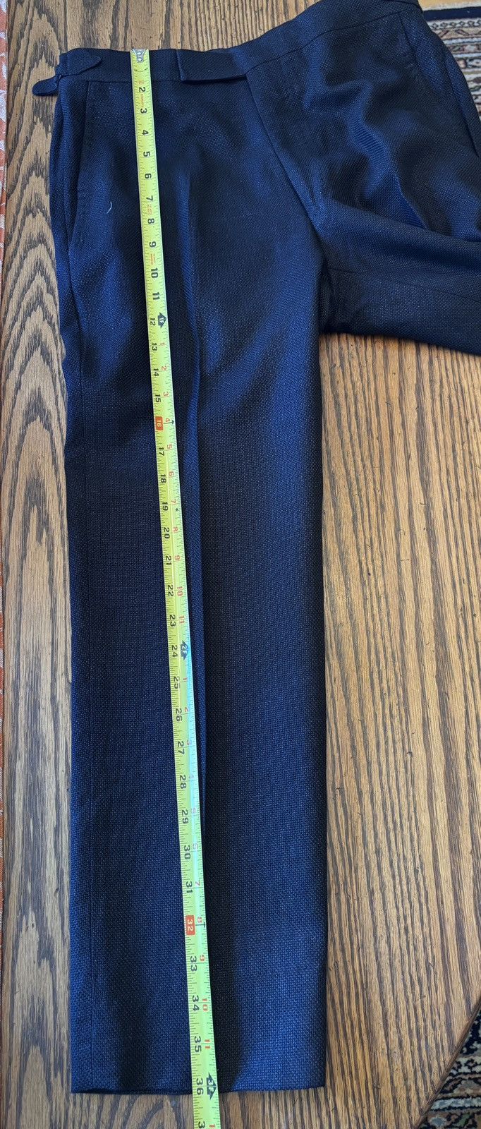 Other Black Basketweave Double Breasted Wool Suit Size 34S - 20 Thumbnail