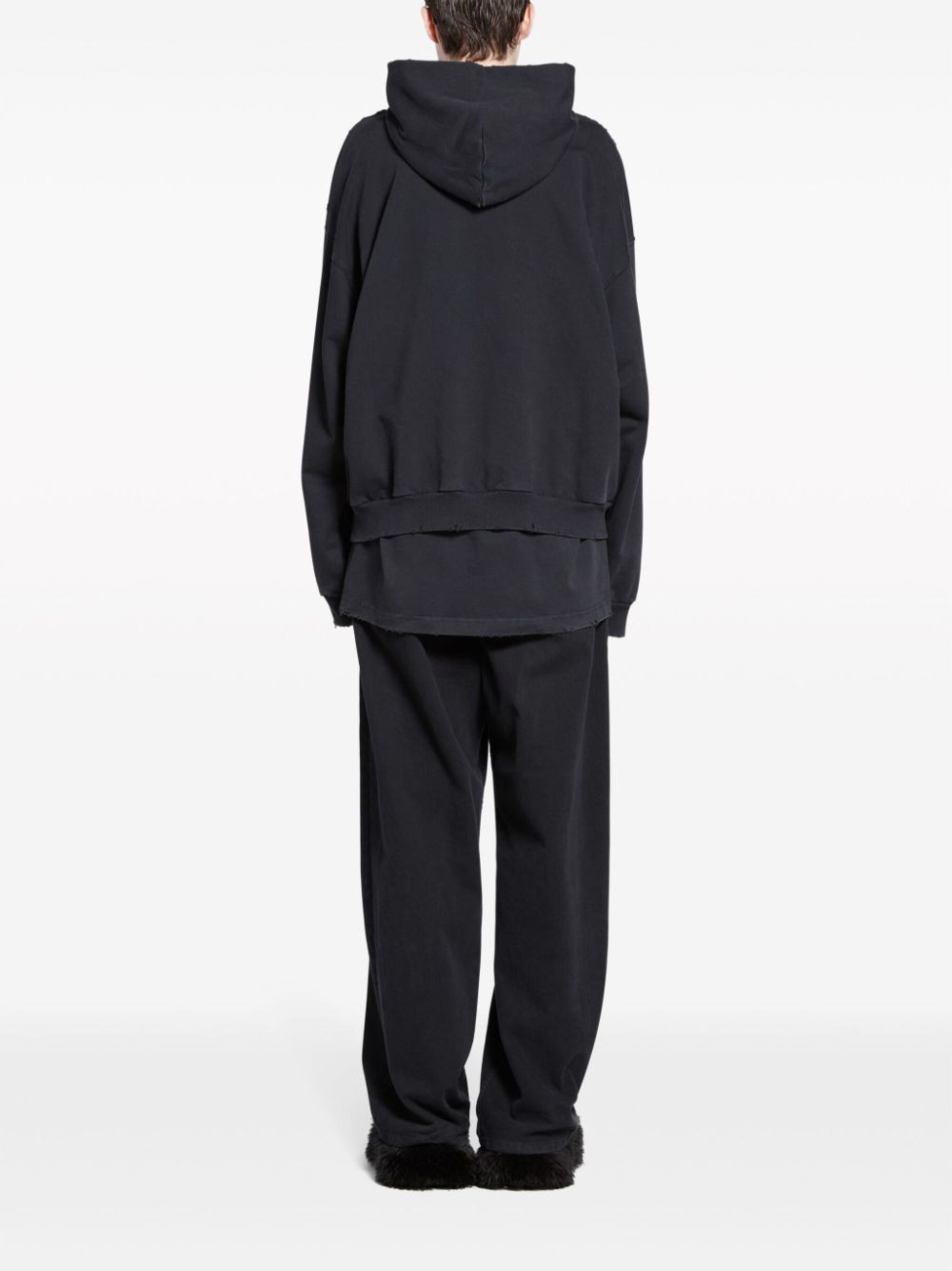 Balenciaga o1srvl11e0825 DIY College Hoodie Medium Fit in Black Size US L / EU 52-54 / 3 - 5 Thumbnail