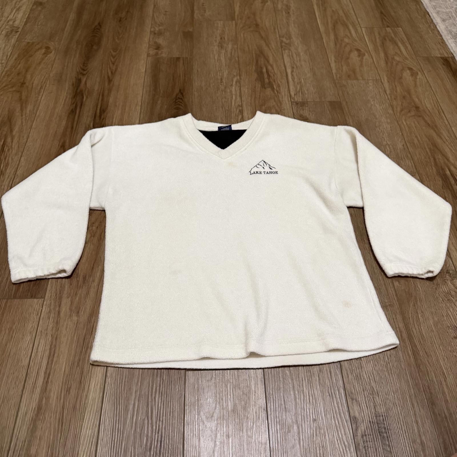 Other Vintage 90s Lake Tahoe Fleece V Neck Sweatshirt Size US M / EU 48-50 / 2 - 1 Thumbnail