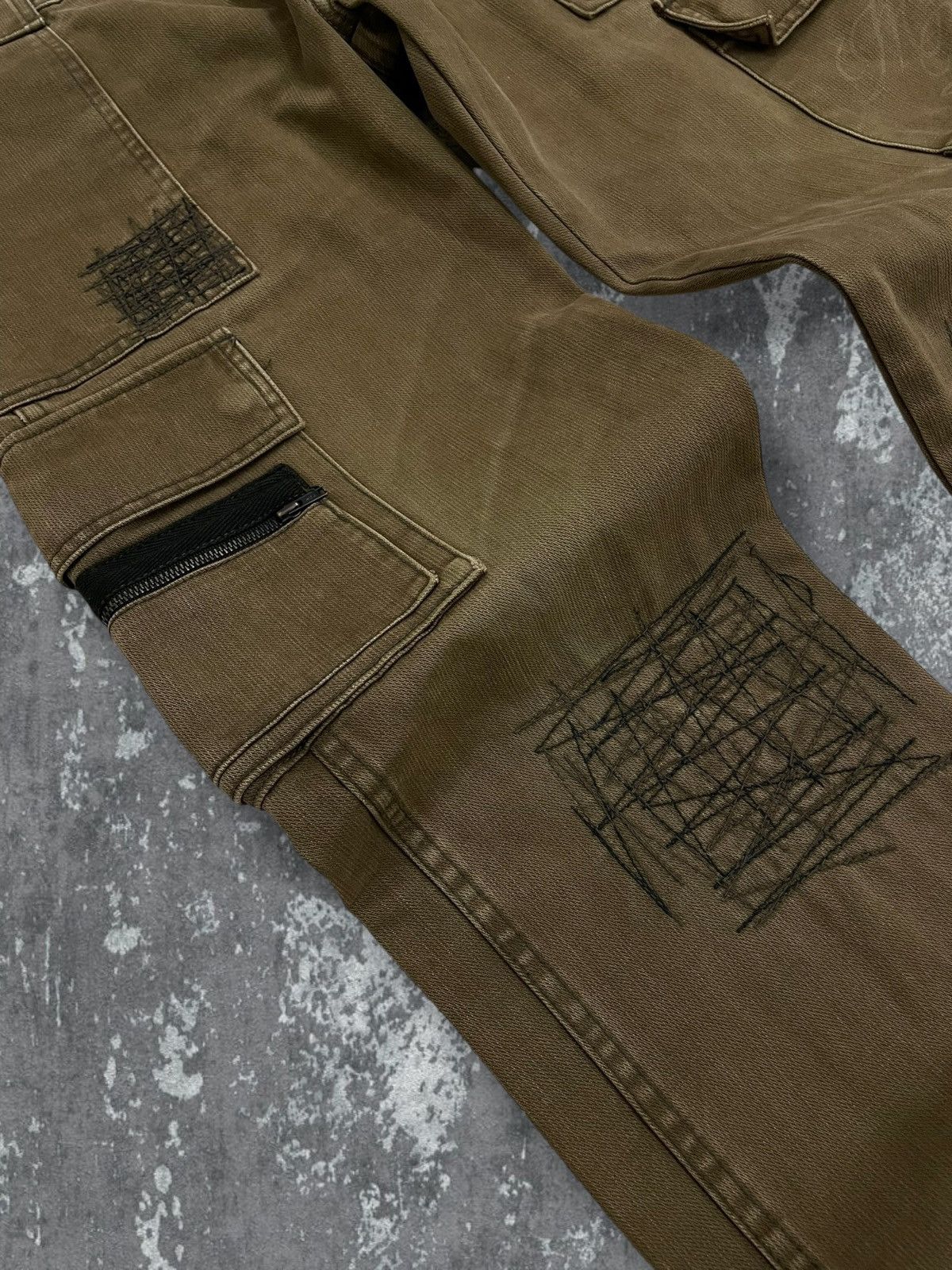 Hysteric Glamour Vintage Japan Designer Magical Design Distressed Cargo Denim Size US 31 - 5 Thumbnail