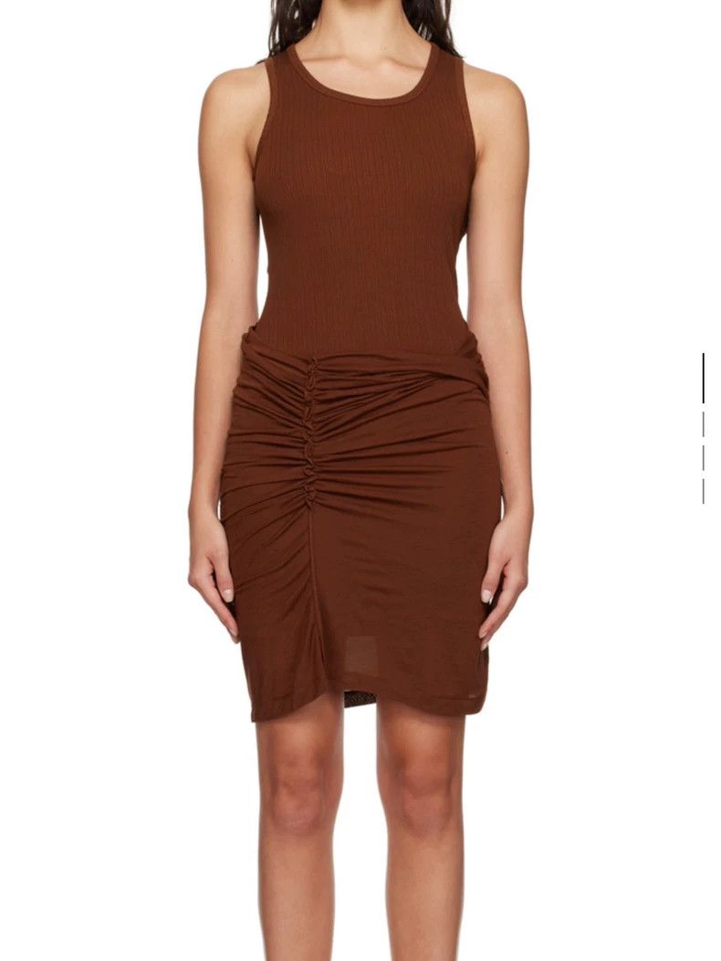 Helmut Lang HELMUT LANG Brown combo dress Size S / US 4 / IT 40 - 1 Thumbnail