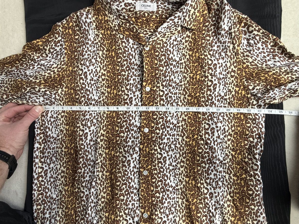 Celine $1.2k 🤑 SS23 Celine leopard Hawaiian shirt Hedi 40 38 ss Size US L / EU 52-54 / 3 - 8 Thumbnail