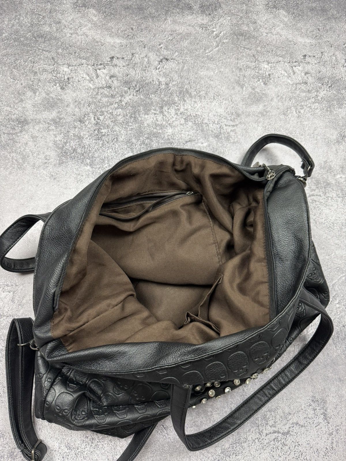 Hysteric Glamour Vintage Punk Avant Garde Bag Skull Rhinestones Y2K Style Size ONE SIZE - 15 Thumbnail