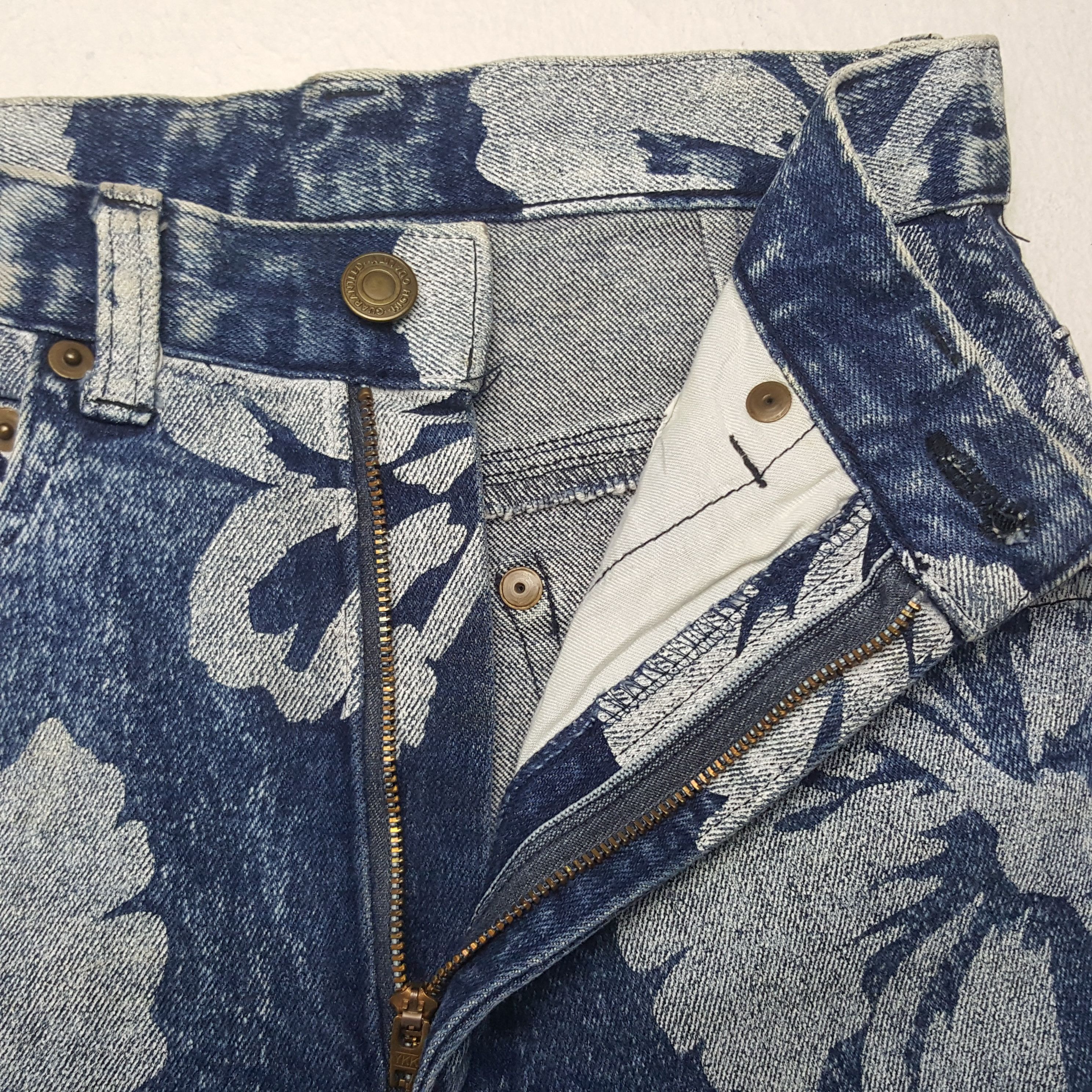 Vintage Vintage RYU Sports American Flower Design Skinny Denim Jeans Size US 26 / EU 42 - 7 Thumbnail