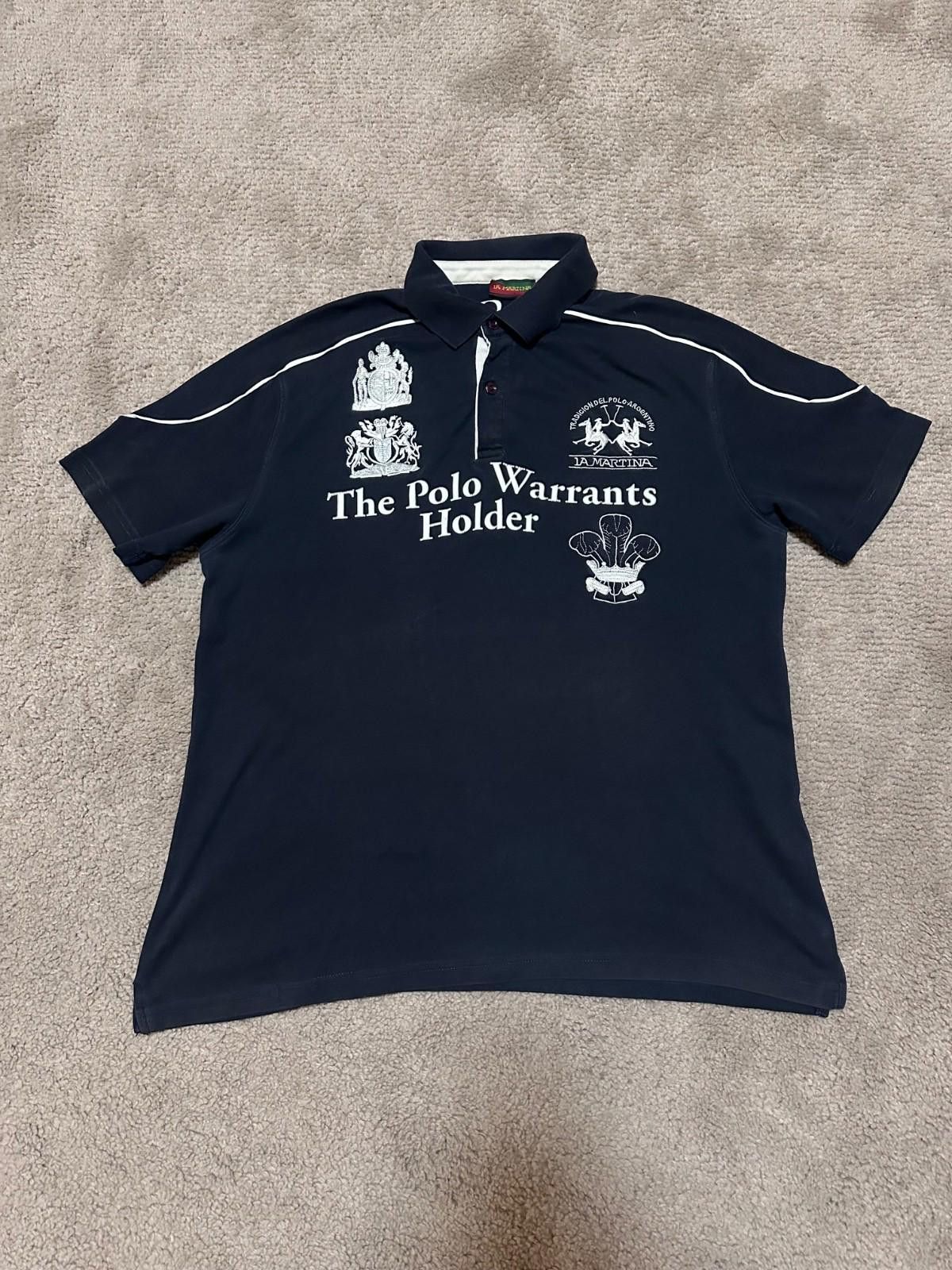 La Martina La Martina Polo Warrants Holder Short Sleeve Embroidered #1 Size US XXL / EU 58 / 5 - 1 Thumbnail