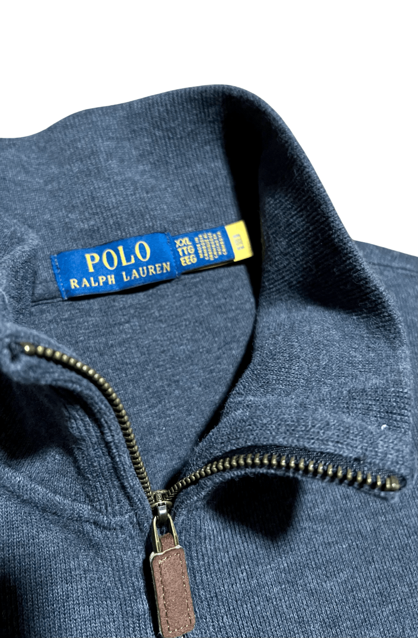 Polo Ralph Lauren Polo by Ralph Lauren Dark Gray Quarter Zip Sweater Size US XXL / EU 58 / 5 - 3 Thumbnail