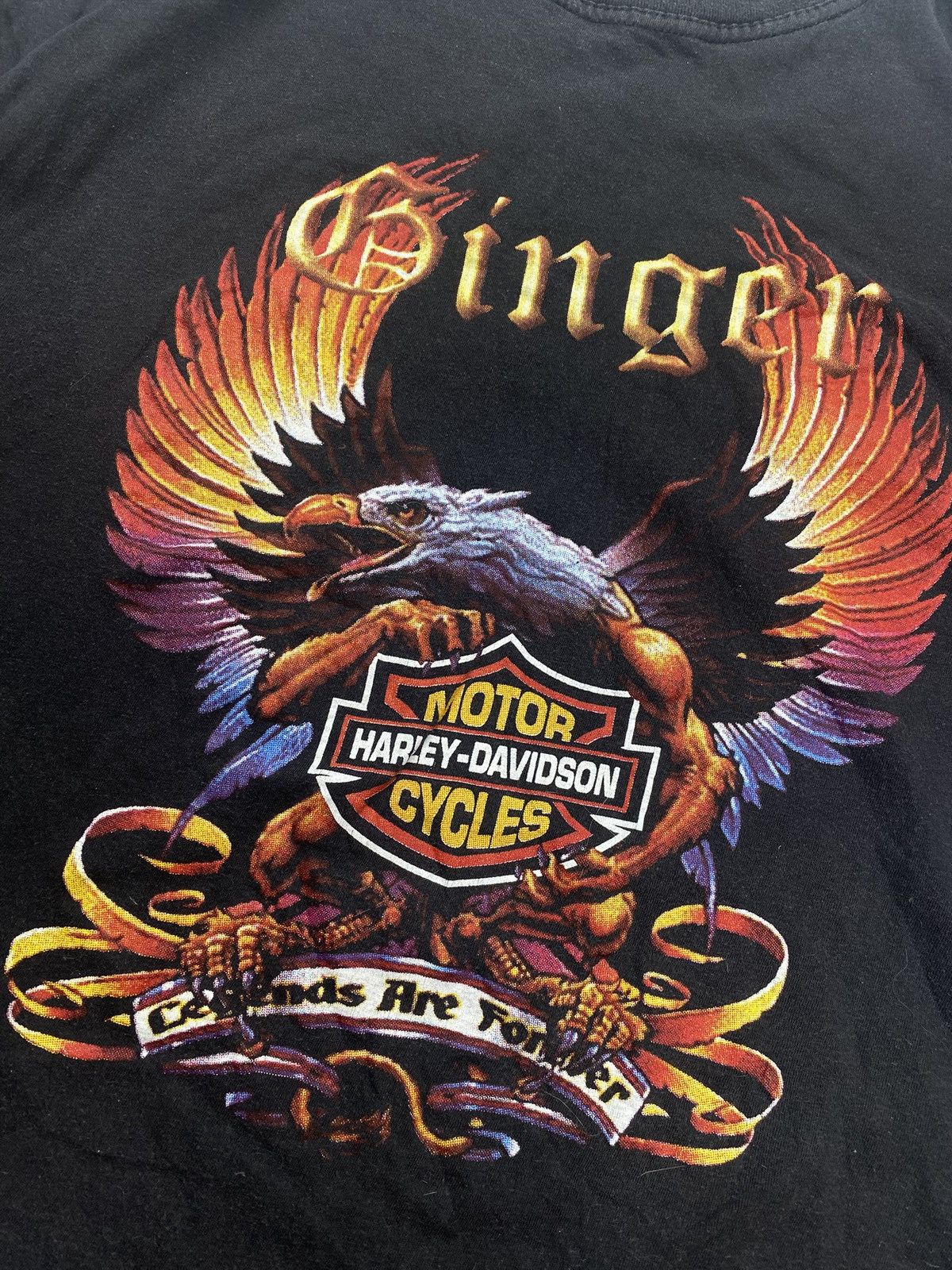 Harley Davidson 1990s Vintage Harley Davidson T Shirt Size US L / EU 52-54 / 3 - 4 Thumbnail
