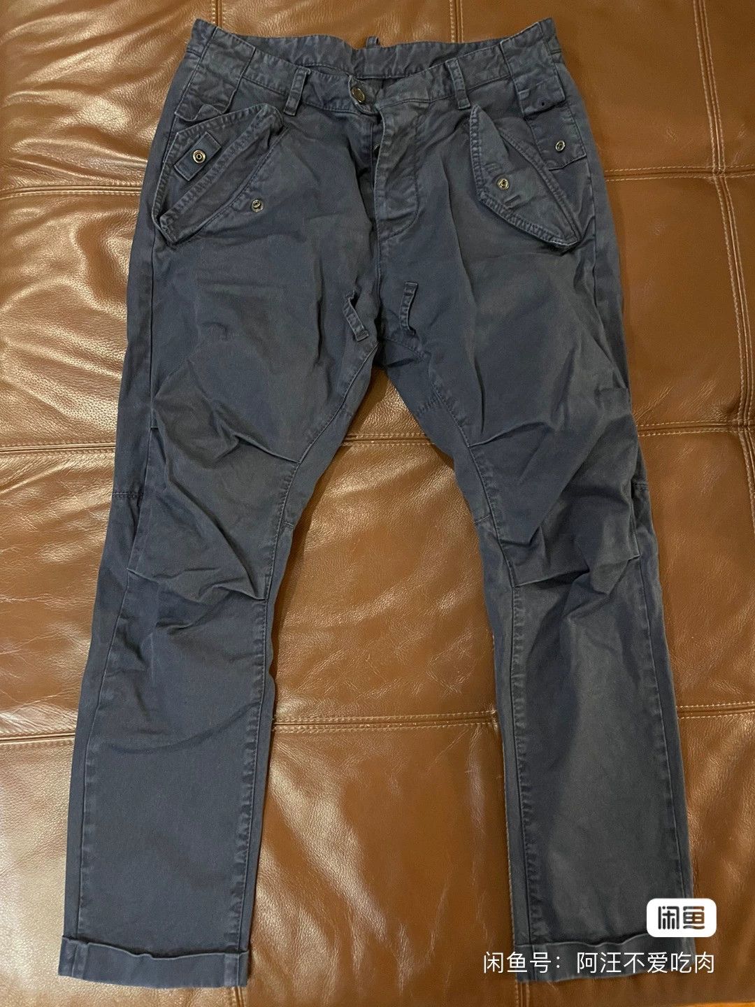 Dsquared2 dsquared2 deep blue motorcycle pants Size US 31 - 1 Thumbnail