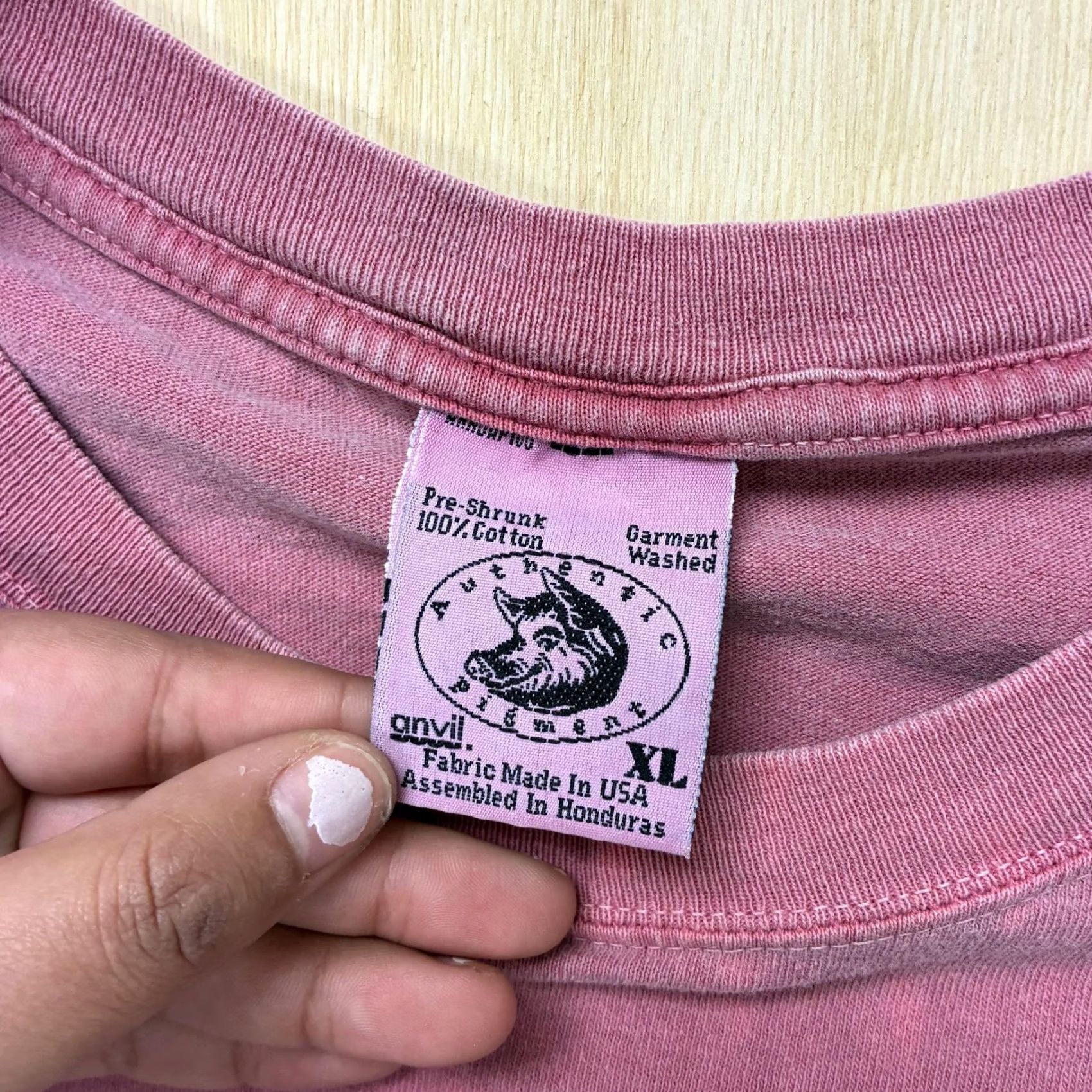 Anvil VINTAGE Anvil Weekends Shirt Mens XL Pink Graphic Print Cotton Crew Neck Short Sleeve T-Shirt Size US XL / EU 56 / 4 - 4 Thumbnail