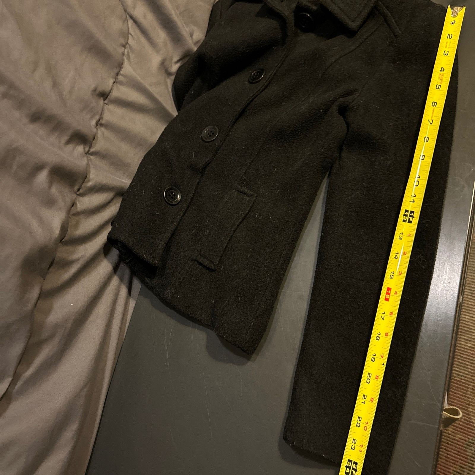 Other Rosette By Becool Women's Black Wool-Blend Peacoat Jacket Si Size S / US 4 / IT 40 - 9 Thumbnail