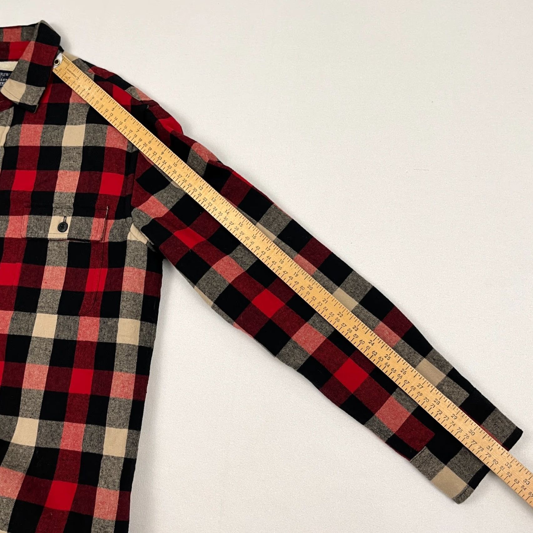J.Crew VINTAGE J.CREW SHERPA LINED FLANNEL SHIRT JACKET Mens M Plaid Heavy Workwear Shacket L/S Size US M / EU 48-50 / 2 - 5 Thumbnail