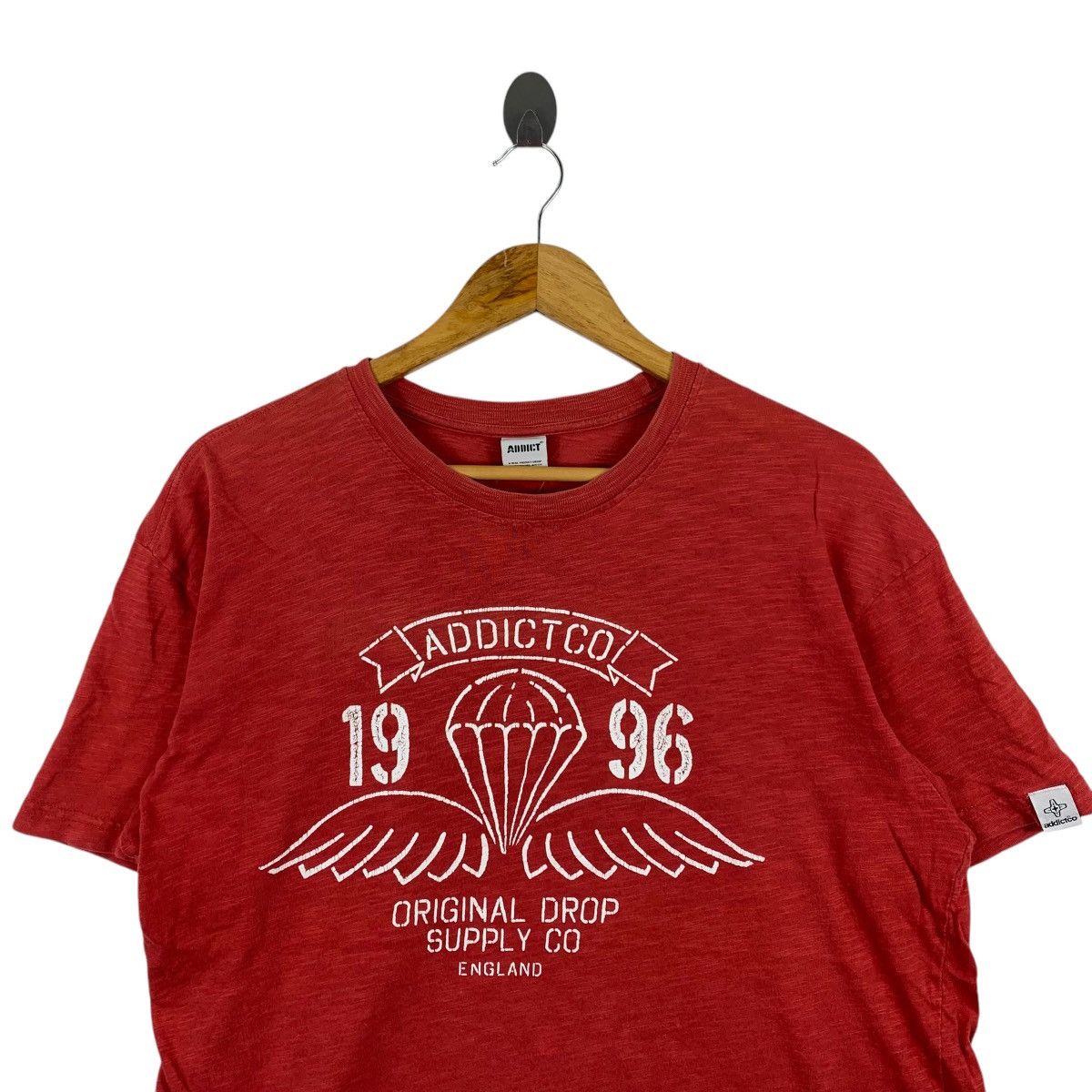 ADDICT ADDICT CO Streetwear Skateboard Brand Print Red Short Shirt Size US L / EU 52-54 / 3 - 2 Thumbnail