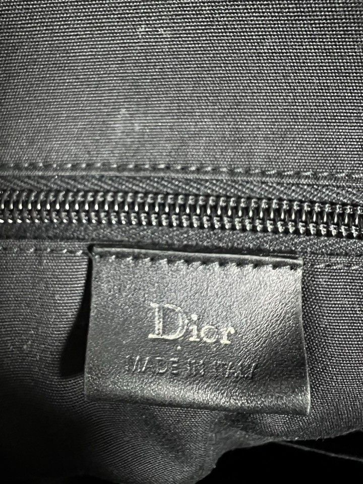 Dior CHRISTIAN DIOR Fabric/Leather Large Bag Gray/Black Size ONE SIZE - 20 Thumbnail