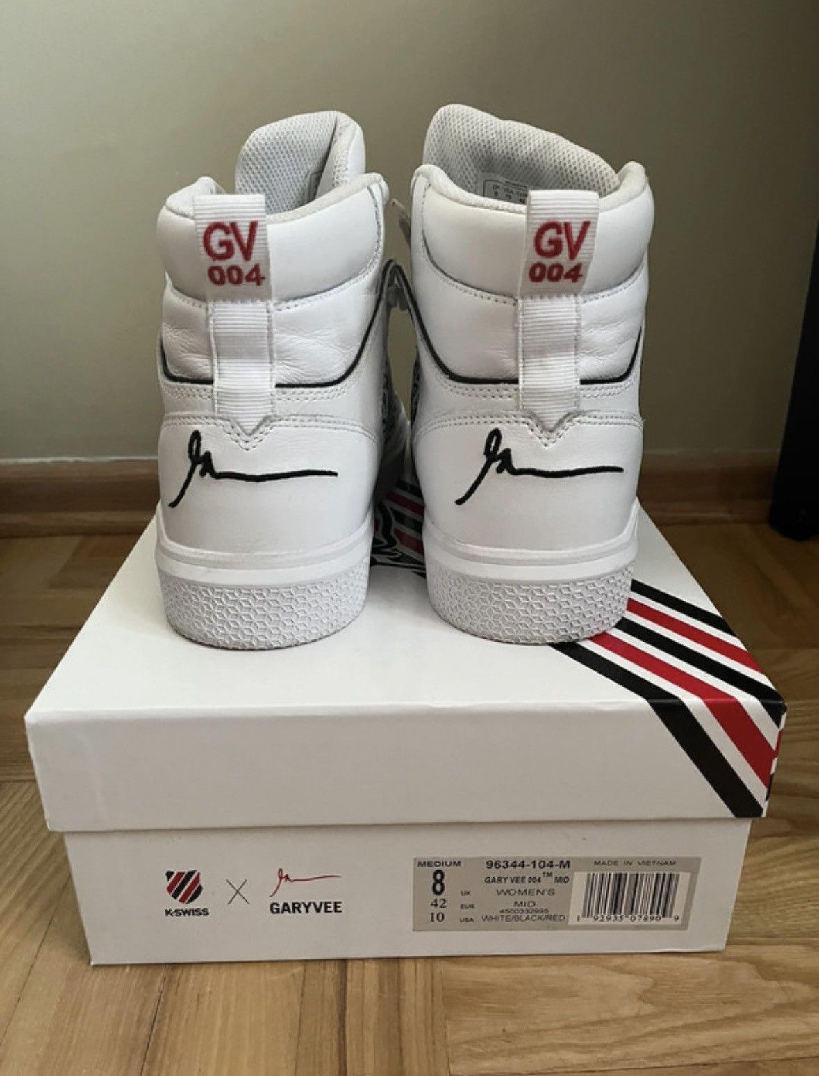 K-Swiss K-Swiss x Garyvee White Hi-Top Sneakers Size US 10 / EU 43 - 5 Thumbnail