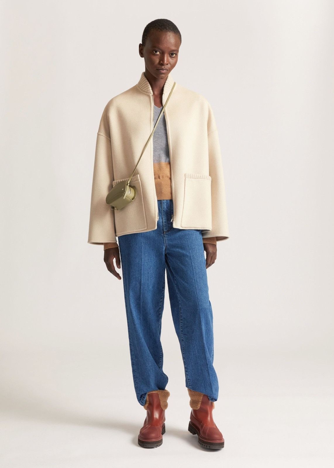 o1srvl11e0924 Orson Cshmere Jacket in Off White