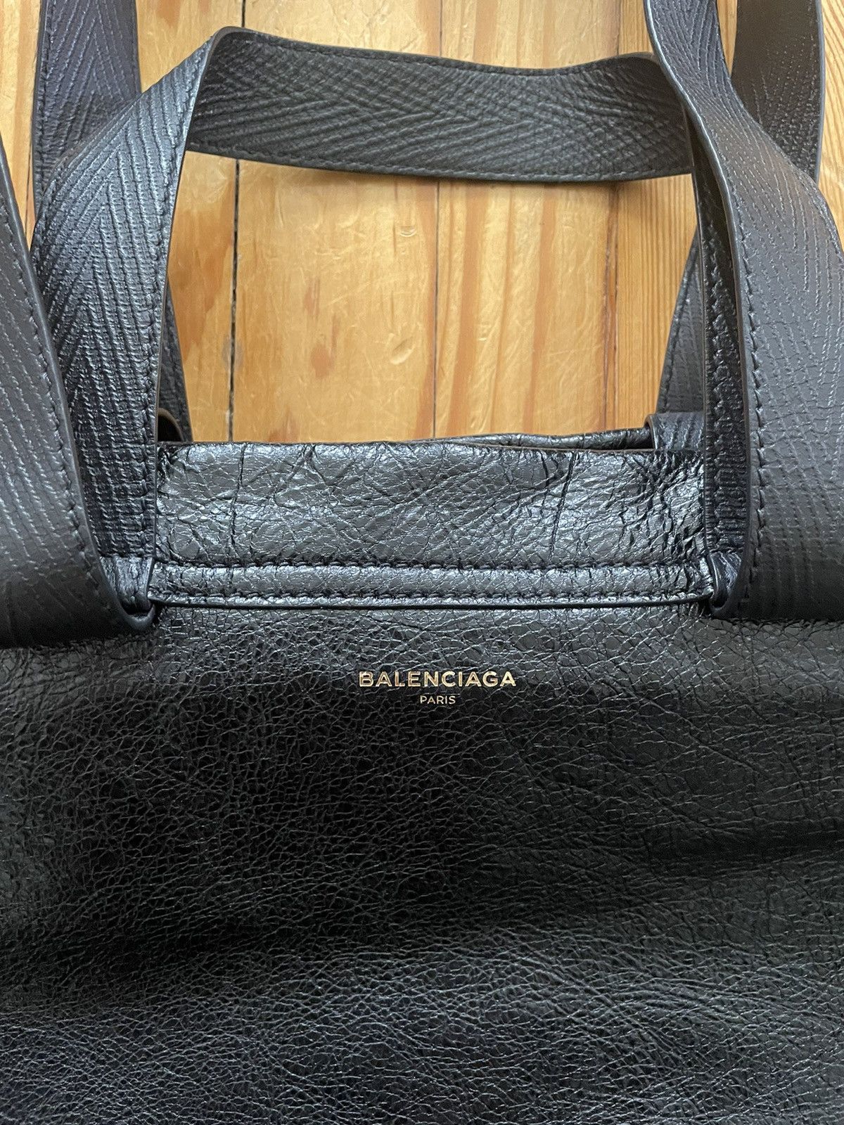 Balenciaga Grail Balanciaga SS17 Arena XL Ikea Tote Bag Leather Black Size ONE SIZE - 3 Thumbnail