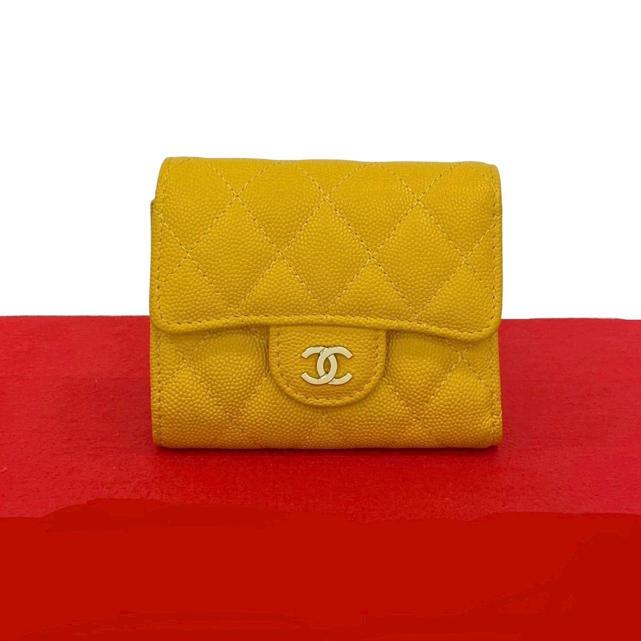 Chanel Yellow Leather