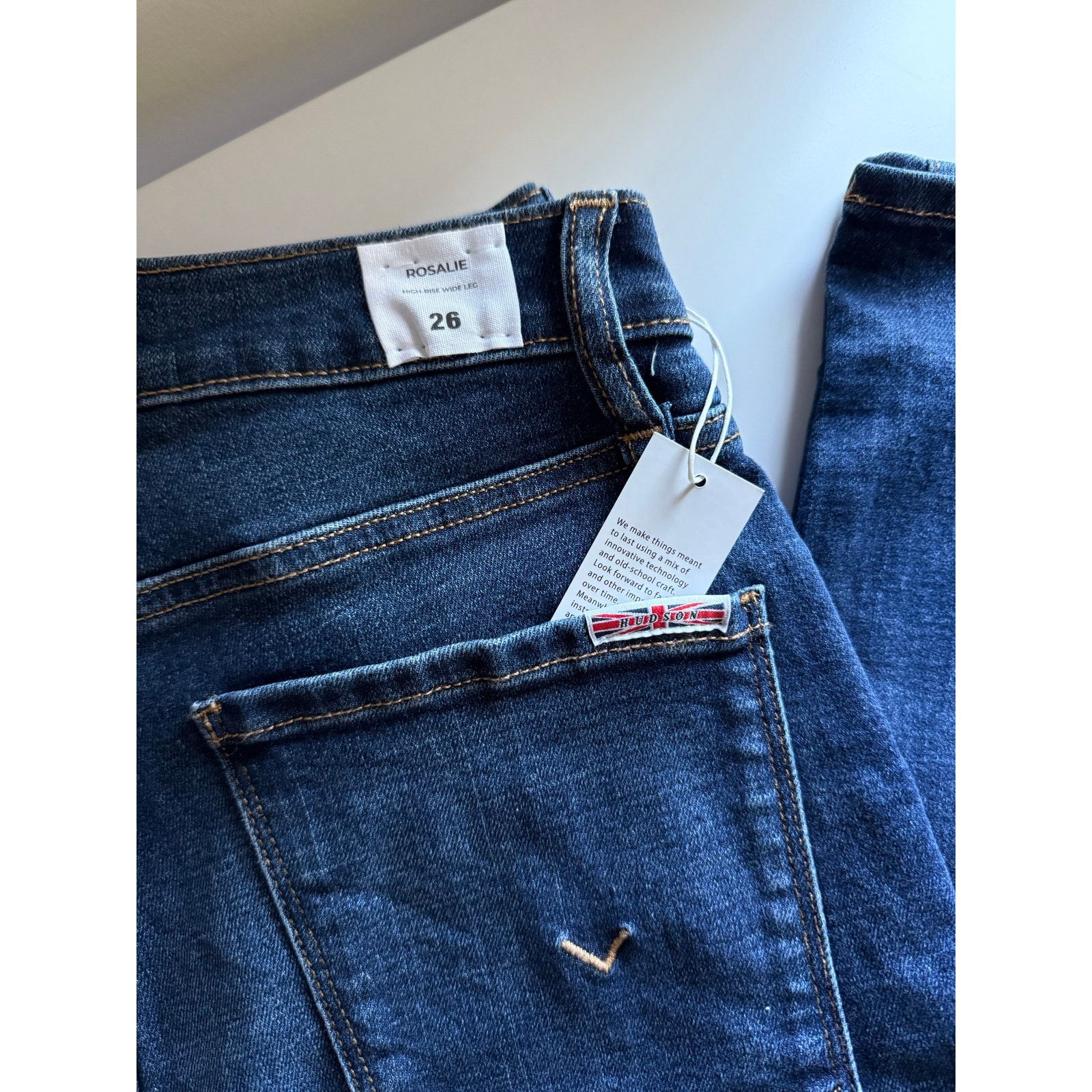 Hudson $195 New Hudson Rosalie High Waist Wide Leg Jeans - 26 Size 26" / US 2 / IT 38 - 6 Thumbnail