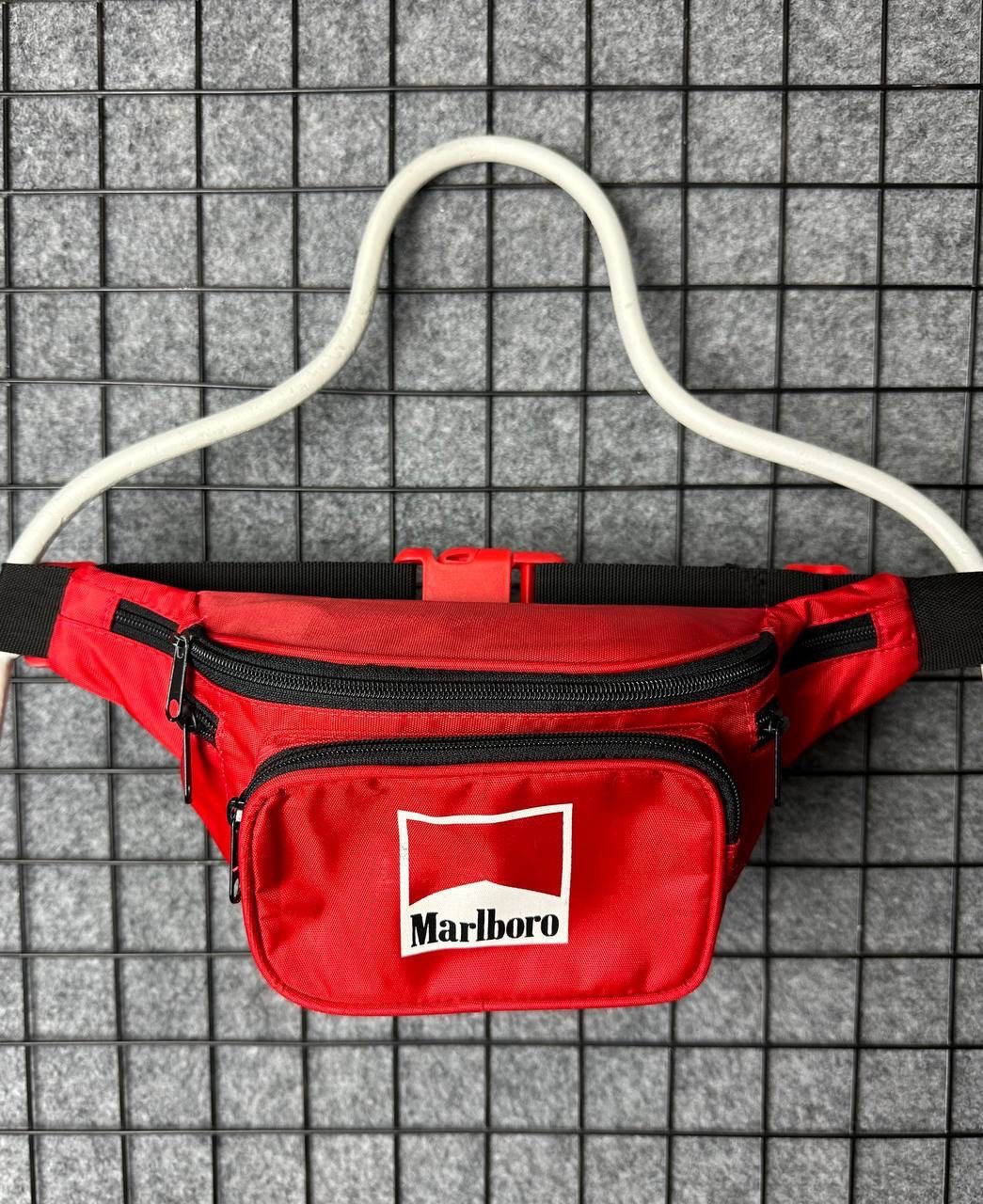 Marlboro vintage waist belt multi pocket rarity red outlet black