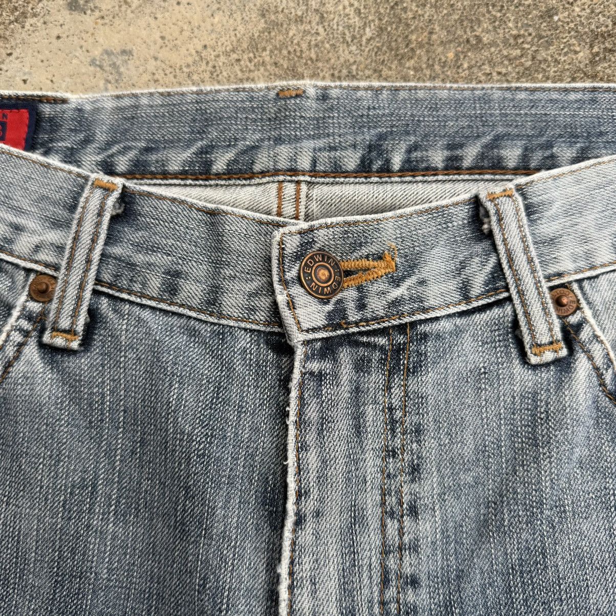 Edwin × Vintage VINTAGE EDWIN FADED RIPPEP JEAN DENIM PANTS Size US 32 / EU 48 - 5 Thumbnail