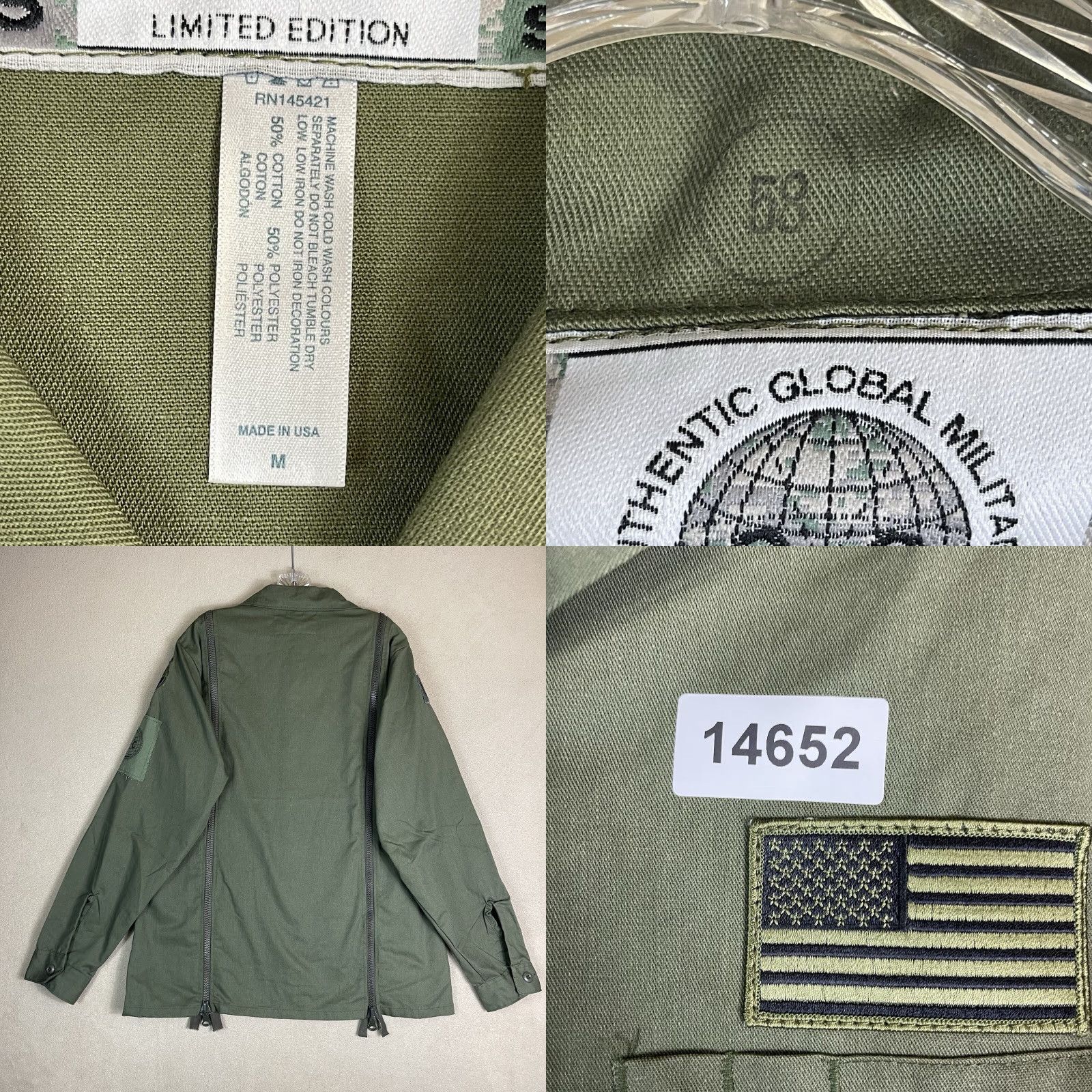 Vintage Cross Colours Shaket Mens M Green Army USA Limited Edition Shirt Jacket Adult Size US M / EU 48-50 / 2 - 9 Thumbnail