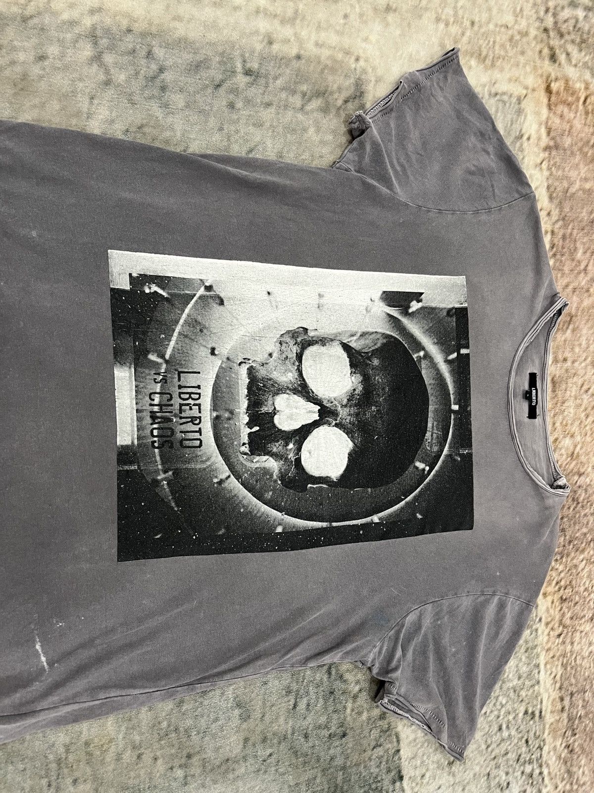 Japanese Brand × Vintage Distressed Liberto Big Skull Tee Size US M / EU 48-50 / 2 - 4 Thumbnail