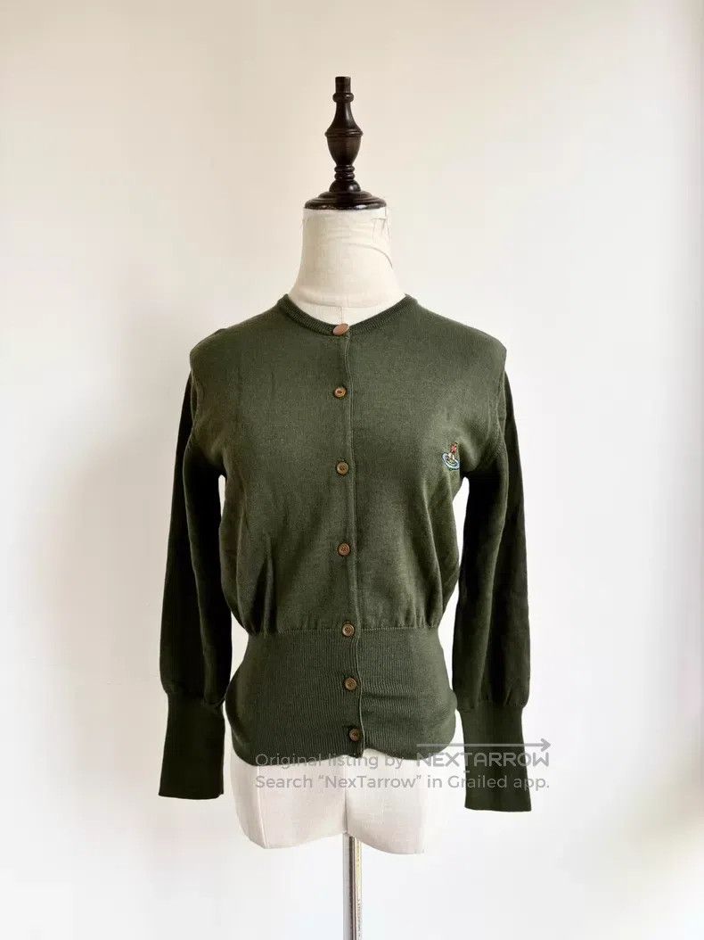 Vivienne Westwood Vivienne Westwood Olive Green Saturn Knit Top with Buttons Size M / US 6-8 / IT 42-44 - 2 Thumbnail
