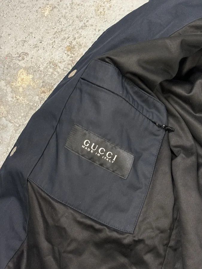 Gucci FW2010 Gucci Leather Black & Navy Varsity Bomber Jacket by Frida Giannini Size US L / EU 52-54 / 3 - 10 Thumbnail