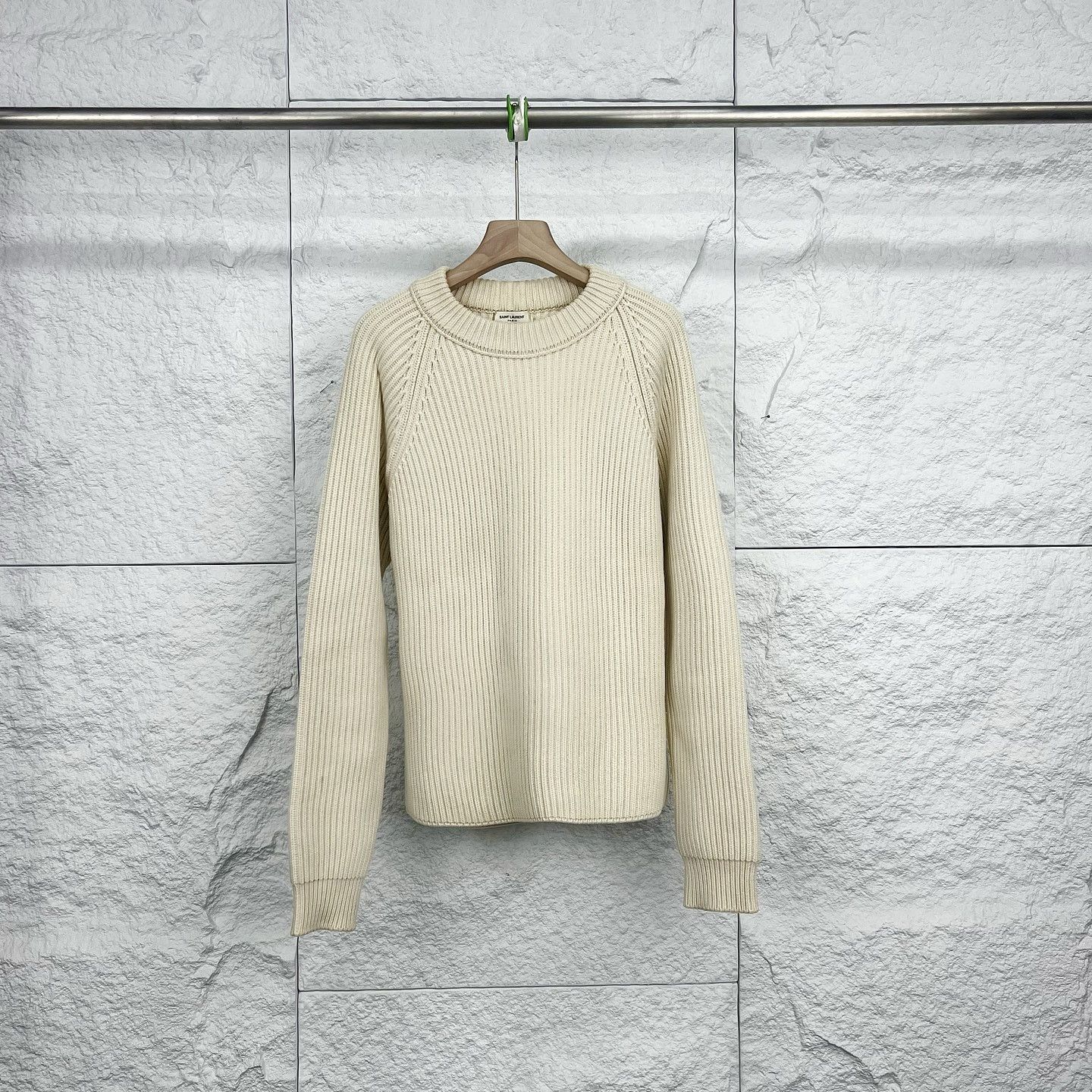 Saint Laurent Paris Saint Laurent Wool Cashmere Ribbed Sweater Size L Size US L / EU 52-54 / 3 - 1 Thumbnail