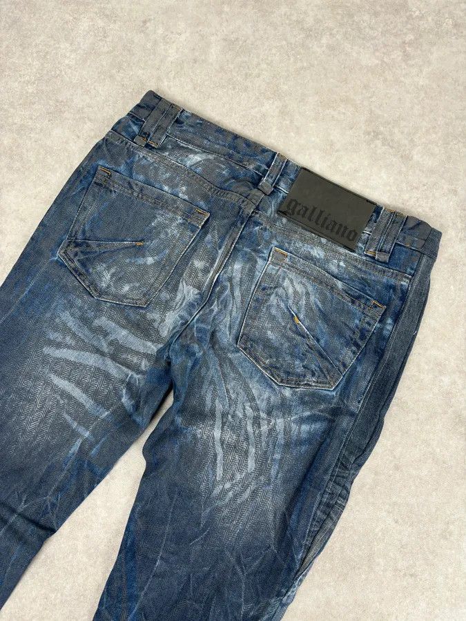 John Galliano AW2011 Galliano Navy Slim Distressed Denim Jeans Size US 31 - 7 Thumbnail