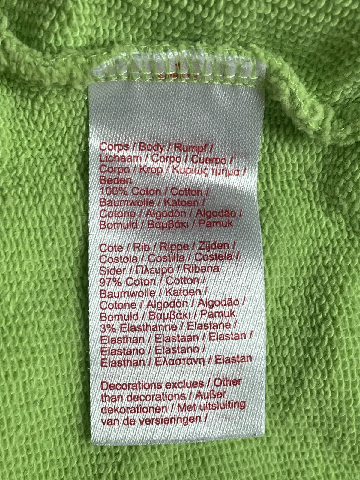 Lacoste × Supreme Supreme Lacoste Sweatshirt Light green Size US M / EU 48-50 / 2 - 4 Thumbnail
