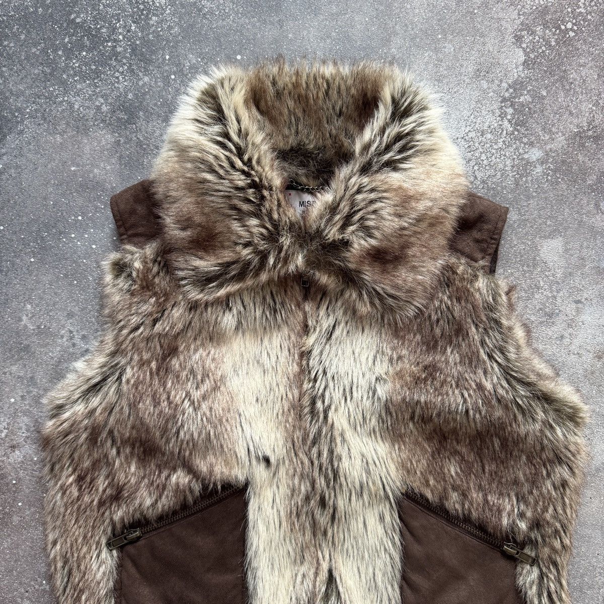 Hysteric Glamour 2000’s Aesthetic Vintage Y2K Faux Fur Cropped Vest Jacket Size M / US 6-8 / IT 42-44 - 4 Thumbnail