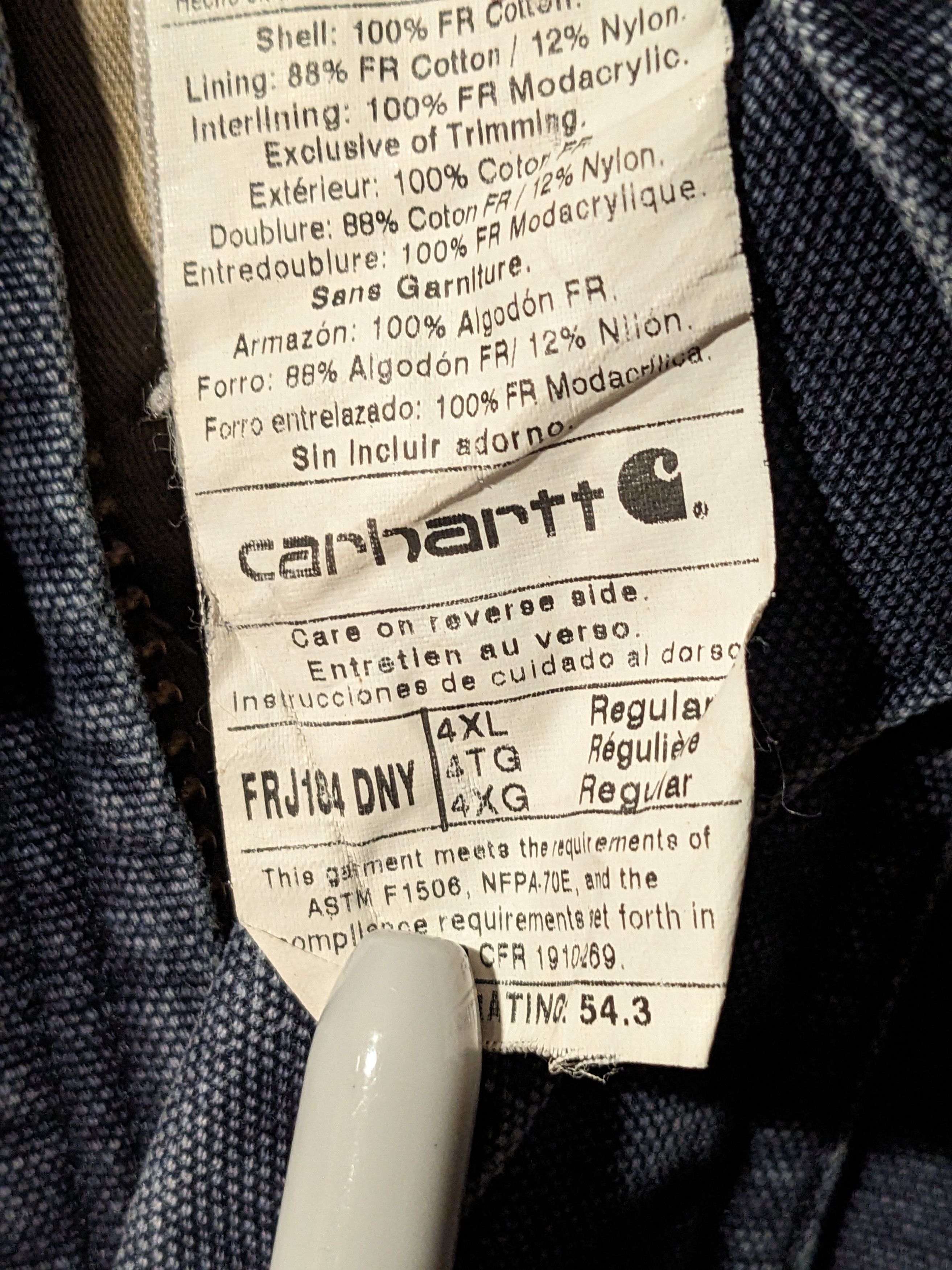Carhartt × Vintage Vintage Carhartt FRJ184 Flame-Resistant Active Jacket Quilt Size US XXL / EU 58 / 5 - 3 Thumbnail