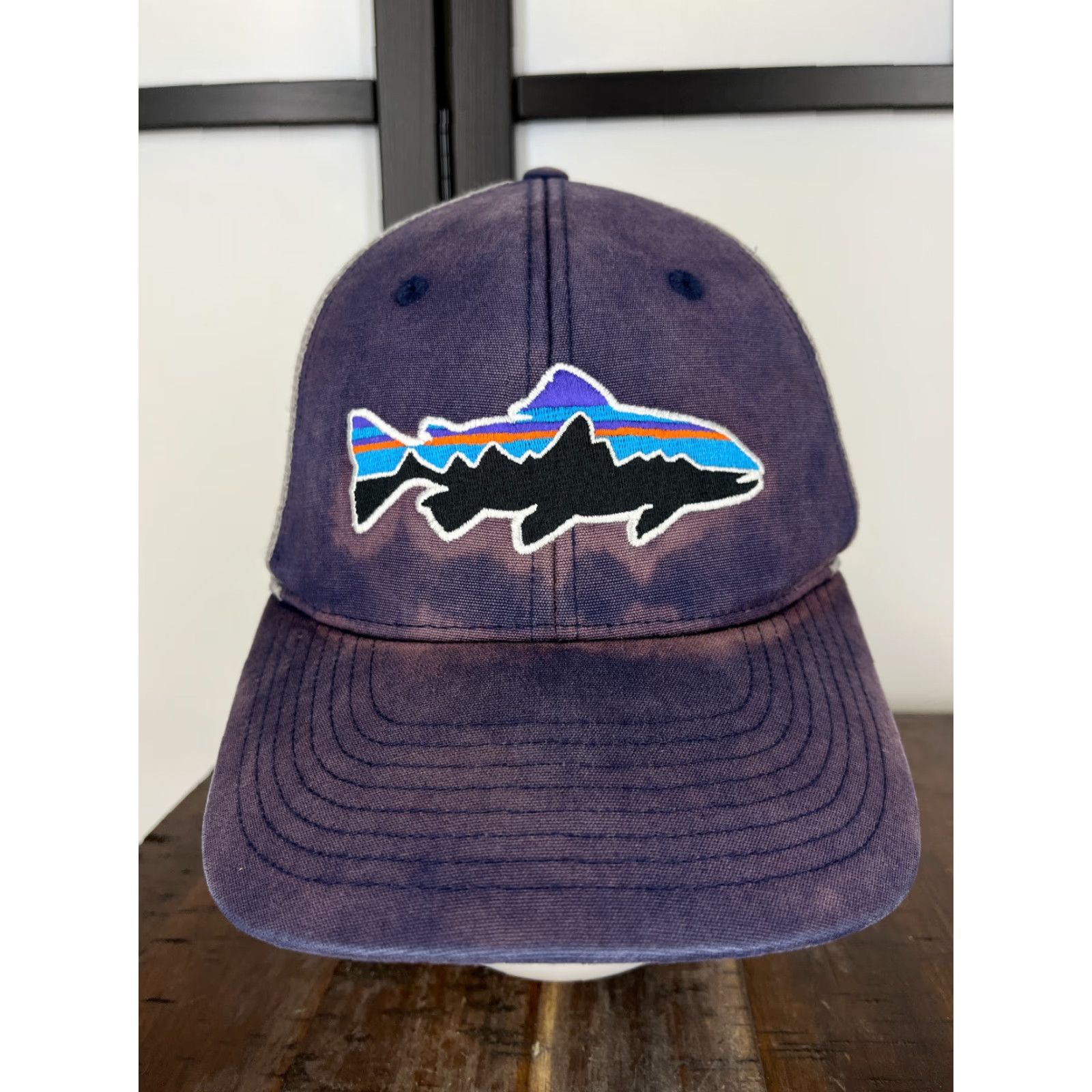 Patagonia Patagonia Hat Cap Snap Back Adult One Size Blue Twill Trucker Embroidered Trout Sports Fish Casual Men Hats Size ONE SIZE - 2 Thumbnail