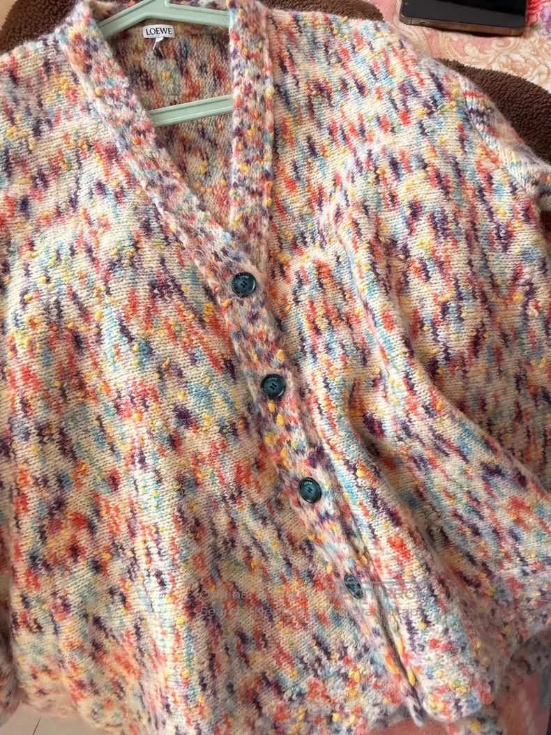Loewe Loewe Colorful Spotted Knit Cardigan, Good Knitting Craft Size S / US 4 / IT 40 - 2 Thumbnail