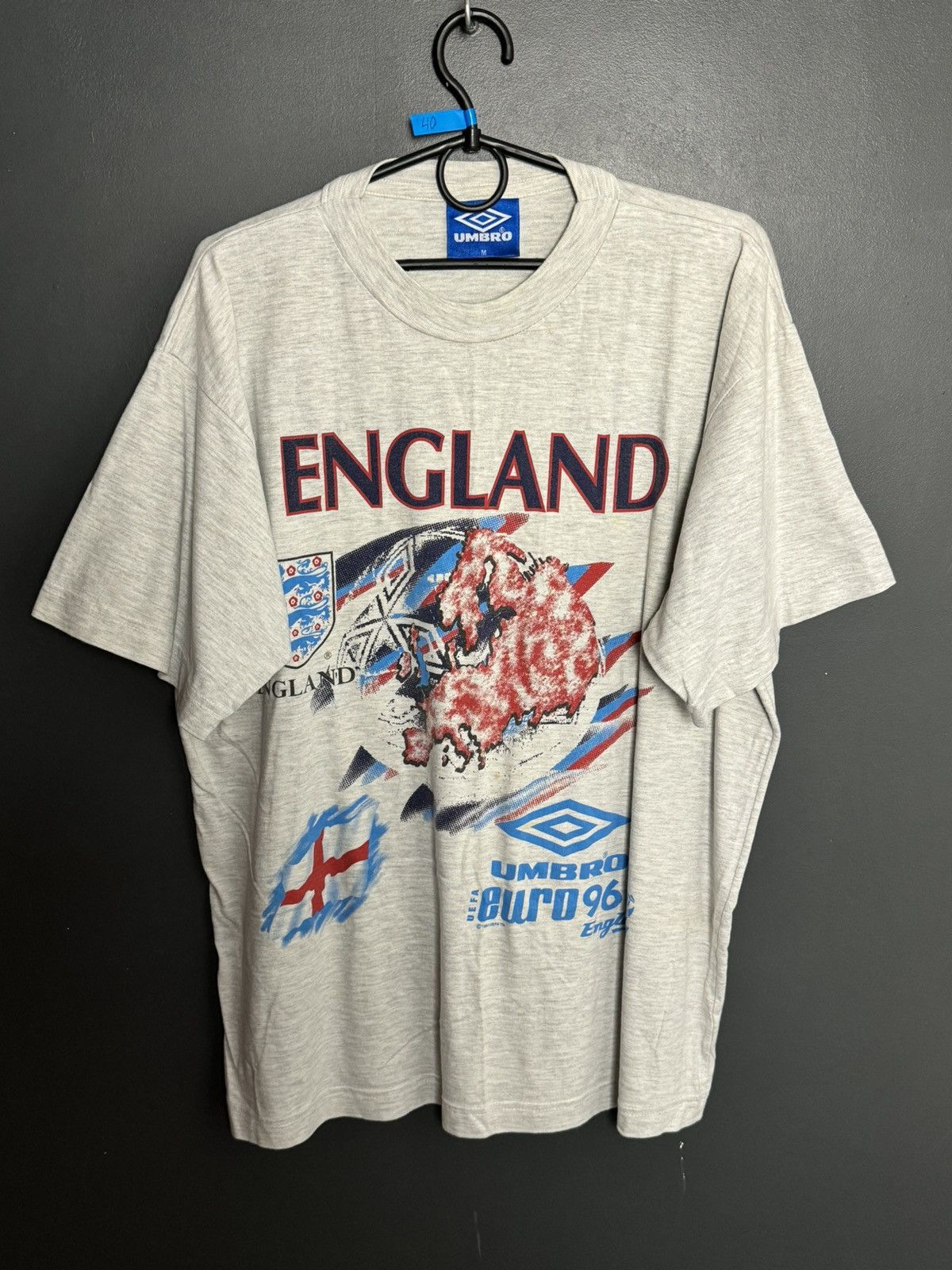 Umbro England National Team Euro 1996 Football Soccer T-Shirt Size US M / EU 48-50 / 2 - 1 Thumbnail