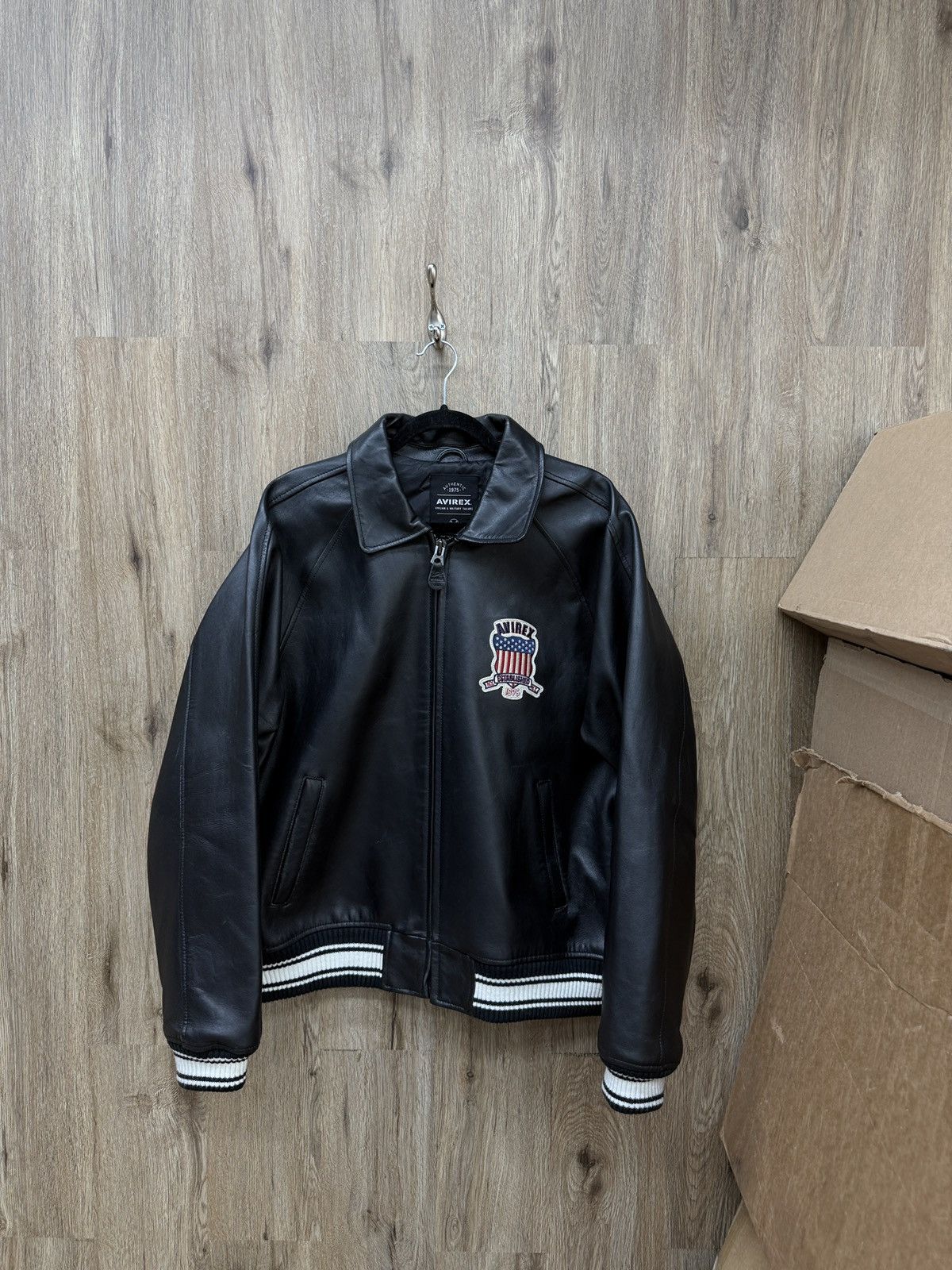 Avirex Nitro run leather jacket L | Grailed