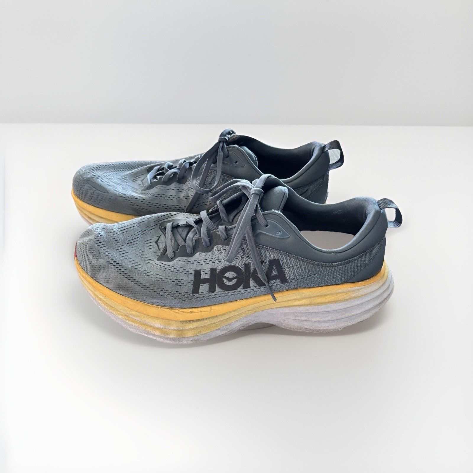 Hoka Hoka One One Men's Bondi 8 Wide Blue Yellow 11.5 2E EU46 Size US 11.5 / EU 44-45 - 1 Thumbnail