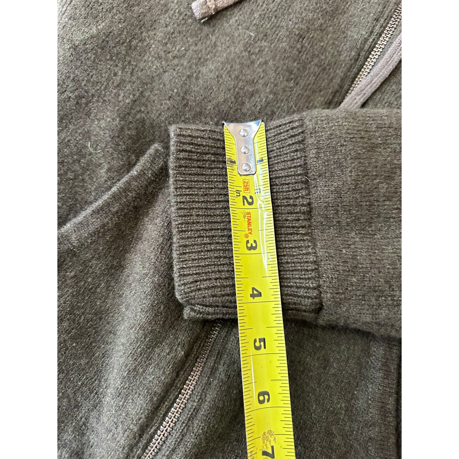 Stussy STUSSY Lambswool Zip Up Mens M Green Sherpa Lined Sweater Size US M / EU 48-50 / 2 - 9 Thumbnail