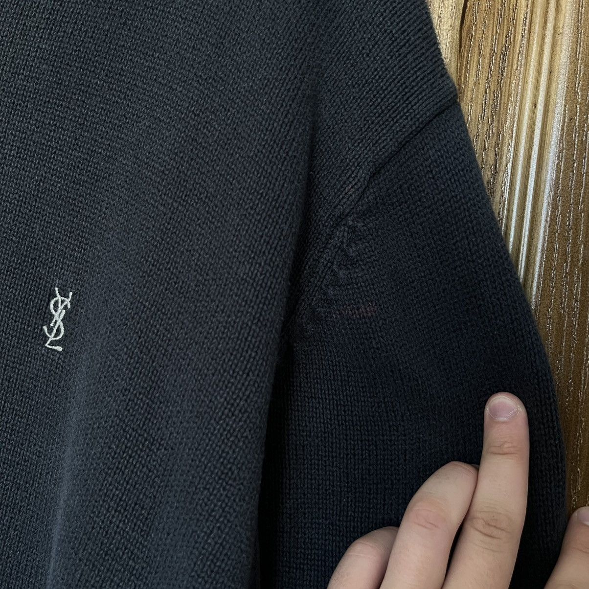 Yves Saint Laurent Navy YSL Sweater Knit Yves Saint Laurent Sweatshirt Size US XL / EU 56 / 4 - 6 Thumbnail